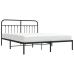 vidaXL Estructura de cama con cabecero metal negro 180x200 cm