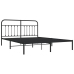 vidaXL Estructura de cama con cabecero metal negro 180x200 cm