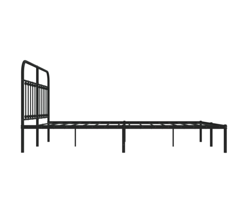 vidaXL Estructura de cama con cabecero metal negro 180x200 cm