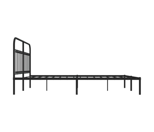 Estructura cama sin colchón con cabecero metal negro 183x213 cm