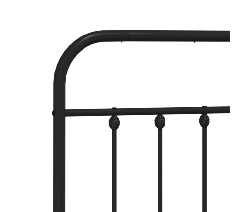 Estructura cama sin colchón con cabecero metal negro 183x213 cm