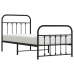 Estructura cama sin colchón con estribo metal negro 90x190 cm