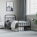 Estructura cama sin colchón con estribo metal negro 90x190 cm