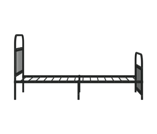 Estructura cama sin colchón con estribo metal negro 90x190 cm