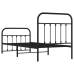 Estructura cama sin colchón con estribo metal negro 90x190 cm