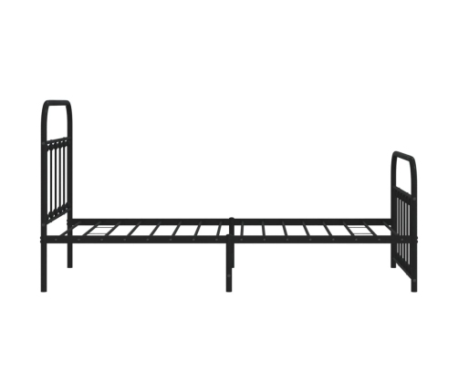 Estructura cama sin colchón con estribo metal negro 100x190 cm