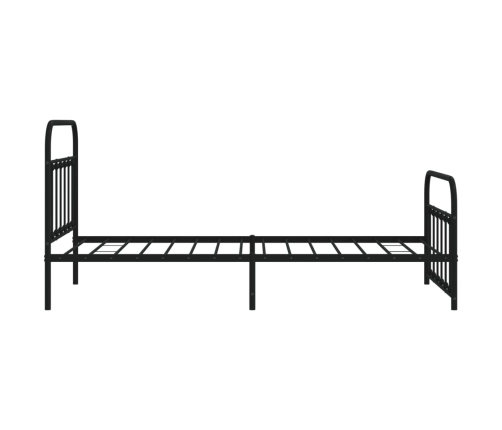 Estructura cama sin colchón con estribo metal negro 107x203 cm