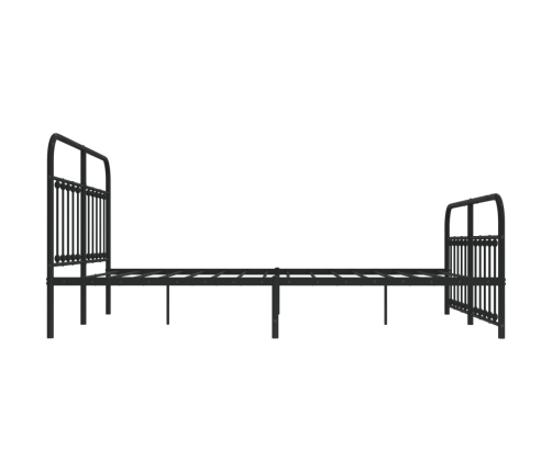 Estructura cama sin colchón con estribo metal negro 183x213 cm