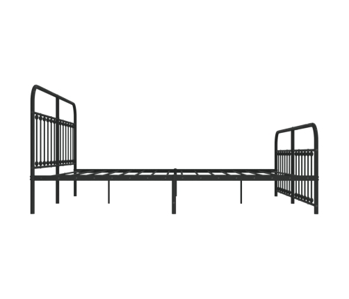 Estructura cama sin colchón con estribo metal negro 193x203 cm