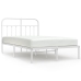 Estructura cama sin colchón con cabecero metal blanco 120x190cm