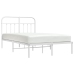 Estructura cama sin colchón con cabecero metal blanco 120x190cm