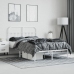 Estructura cama sin colchón con cabecero metal blanco 120x190cm