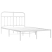 Estructura cama sin colchón con cabecero metal blanco 120x190cm