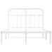 Estructura cama sin colchón con cabecero metal blanco 120x190cm