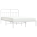 Estructura cama sin colchón con cabecero metal blanco 135x190cm