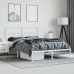 Estructura cama sin colchón con cabecero metal blanco 135x190cm