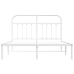 Estructura cama sin colchón con cabecero metal blanco 135x190cm