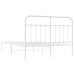 Estructura cama sin colchón con cabecero metal blanco 135x190cm