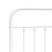 Estructura cama sin colchón con cabecero metal blanco 135x190cm