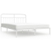 Estructura cama sin colchón con cabecero metal blanco 183x213cm