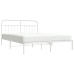 Estructura cama sin colchón con cabecero metal blanco 183x213cm