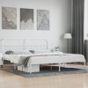 Estructura cama sin colchón con cabecero metal blanco 193x203cm