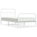 Estructura cama sin colchón con estribo metal blanco 107x203 cm