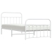 Estructura cama sin colchón con estribo metal blanco 107x203 cm