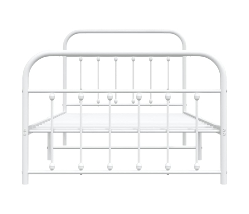 Estructura cama sin colchón con estribo metal blanco 107x203 cm