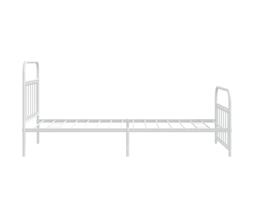 Estructura cama sin colchón con estribo metal blanco 107x203 cm