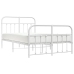 Estructura cama sin colchón con estribo metal blanco 120x190 cm