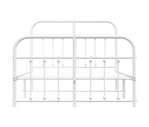 Estructura cama sin colchón con estribo metal blanco 120x190 cm