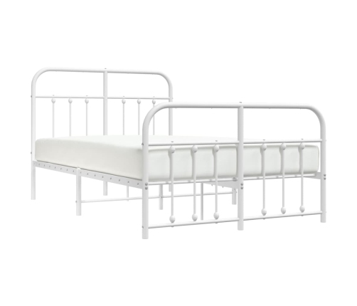 Estructura cama sin colchón con estribo metal blanco 120x200 cm