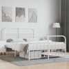 Estructura cama sin colchón con estribo metal blanco 135x190 cm