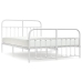 Estructura cama sin colchón con estribo metal blanco 140x190 cm