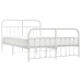 Estructura cama sin colchón con estribo metal blanco 140x190 cm