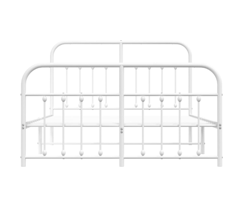 Estructura cama sin colchón con estribo metal blanco 140x190 cm