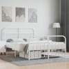 Estructura cama sin colchón con estribo metal blanco 140x190 cm