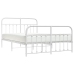Estructura cama sin colchón con estribo metal blanco 150x200 cm