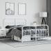 Estructura cama sin colchón con estribo metal blanco 150x200 cm