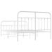 Estructura cama sin colchón con estribo metal blanco 150x200 cm