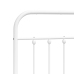 Estructura cama sin colchón con estribo metal blanco 150x200 cm