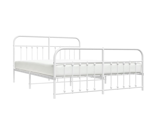 Estructura cama sin colchón con estribo metal blanco 180x200 cm