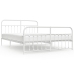 Estructura cama sin colchón con estribo metal blanco 183x213 cm