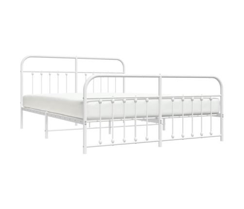 Estructura cama sin colchón con estribo metal blanco 183x213 cm