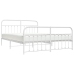 Estructura cama sin colchón con estribo metal blanco 183x213 cm