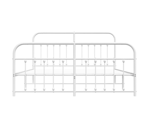 Estructura cama sin colchón con estribo metal blanco 183x213 cm