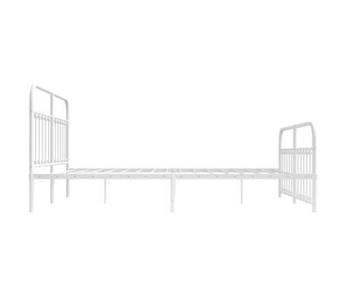 Estructura cama sin colchón con estribo metal blanco 183x213 cm