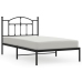 Estructura cama sin colchón con cabecero metal negro 100x190 cm