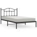 Estructura cama sin colchón con cabecero metal negro 107x203 cm